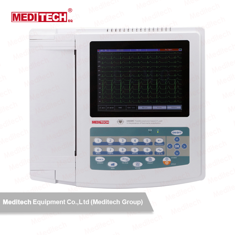 Meditech十二道彩色触摸屏 心电图机图1