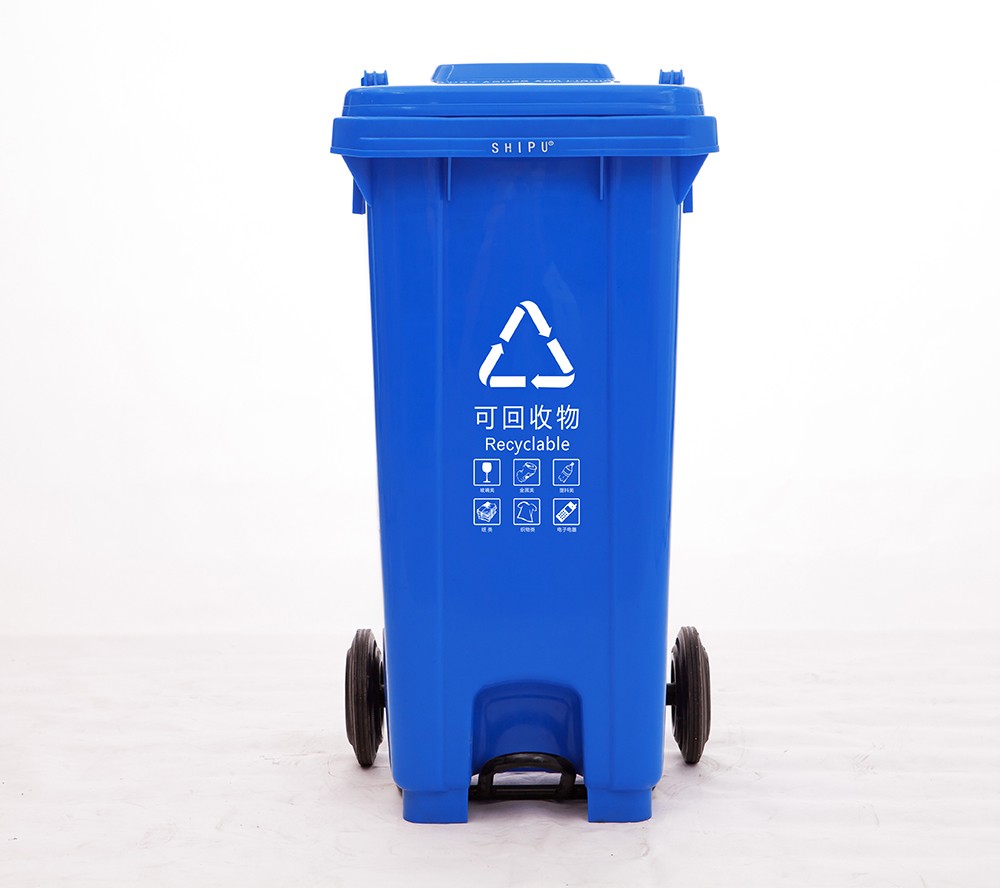 K型120L 中间踩脚环卫垃圾回收容器可定制颜色图2