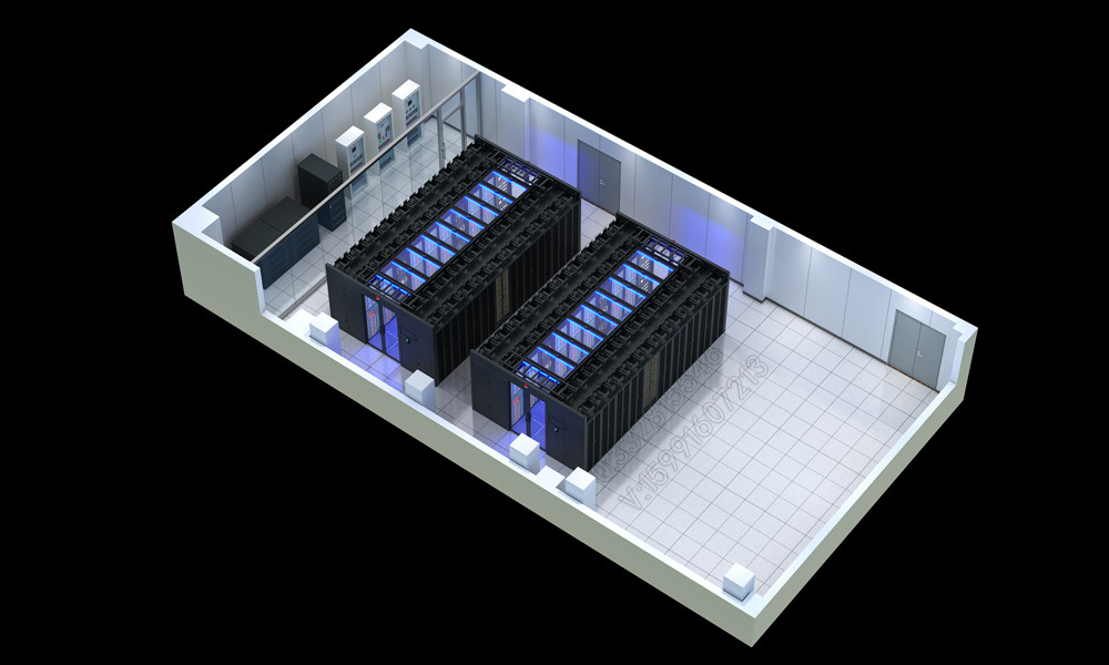 杭州3D户型俯视图制作|机房建设装修效果图设计图1