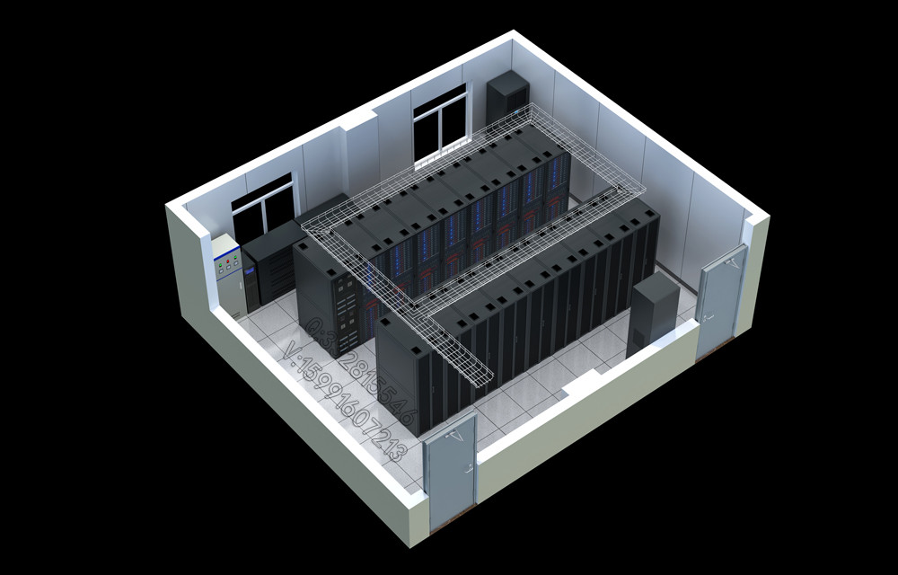 杭州3D户型俯视图制作|机房建设装修效果图设计图2