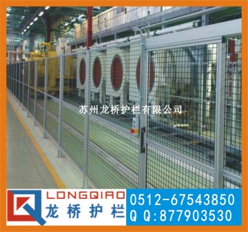 江苏机械手电焊区围栏 铝型材围栏 隔离防护网 配套大门图2