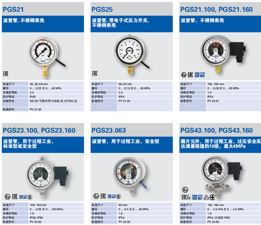 WIKA电接点的压力表PGS21图1