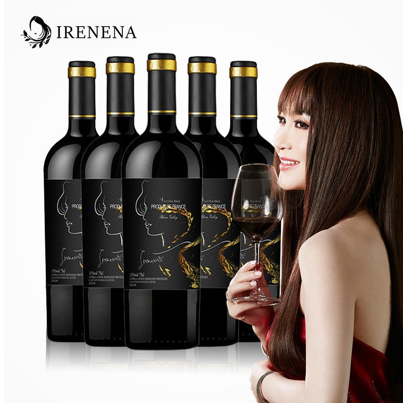 IRENENA红酒温碧霞自创品牌进口法国葡萄酒海潮酒庄干红图1