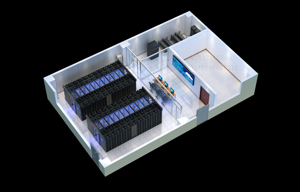 济南室内工装效果图制作|机房UPS|会议室720度全景图渲染