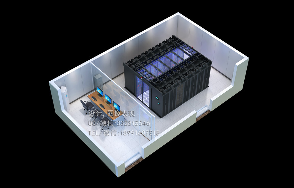 深圳科华数据中心|图腾|施耐德|维缔|华为机房效果图制作图2